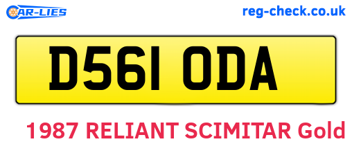 D561ODA are the vehicle registration plates.