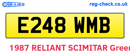E248WMB are the vehicle registration plates.