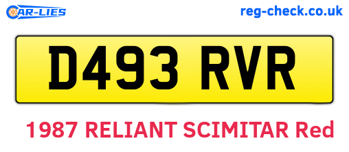 D493RVR are the vehicle registration plates.
