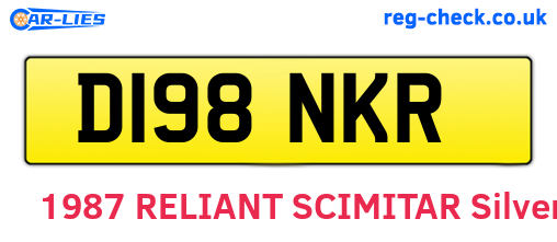 D198NKR are the vehicle registration plates.