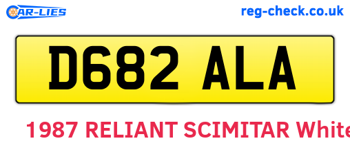 D682ALA are the vehicle registration plates.