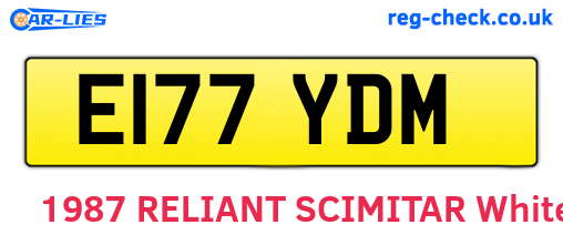 E177YDM are the vehicle registration plates.