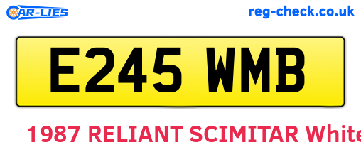 E245WMB are the vehicle registration plates.