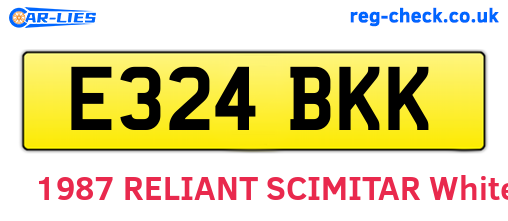 E324BKK are the vehicle registration plates.