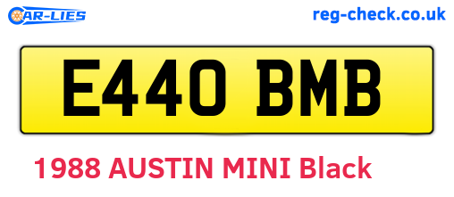 E440BMB are the vehicle registration plates.