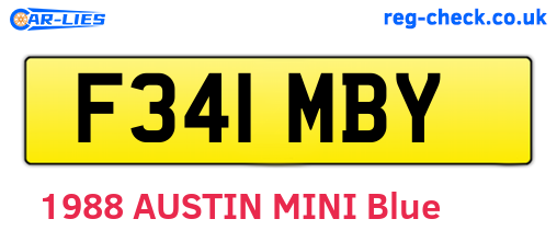 F341MBY are the vehicle registration plates.