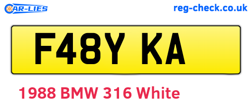 F48YKA are the vehicle registration plates.