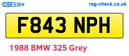 F843NPH are the vehicle registration plates.