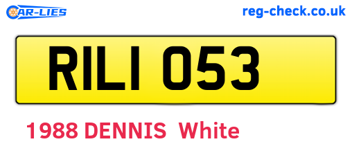 RIL1053 are the vehicle registration plates.