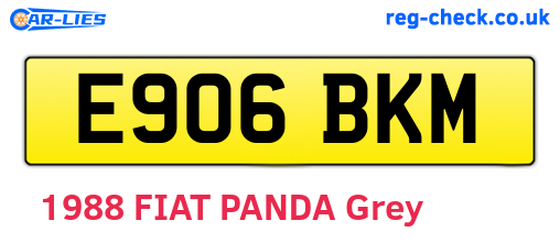 E906BKM are the vehicle registration plates.