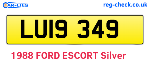 LUI9349 are the vehicle registration plates.