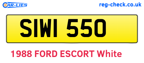 SIW1550 are the vehicle registration plates.