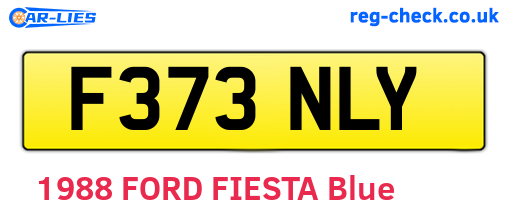 F373NLY are the vehicle registration plates.