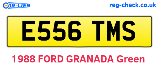 E556TMS are the vehicle registration plates.