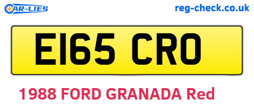 E165CRO are the vehicle registration plates.