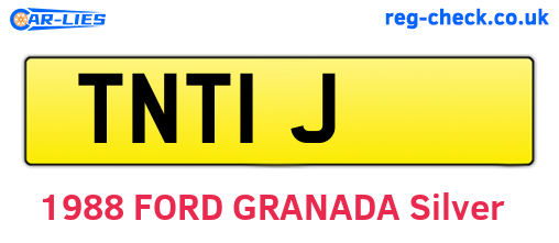 TNT1J are the vehicle registration plates.