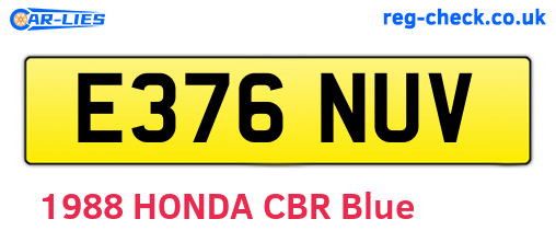 E376NUV are the vehicle registration plates.
