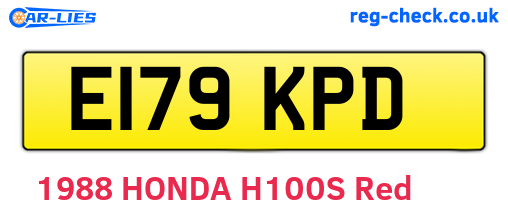 E179KPD are the vehicle registration plates.