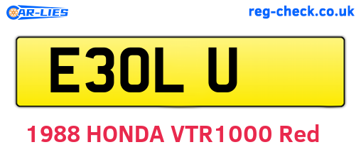 E3OLU are the vehicle registration plates.