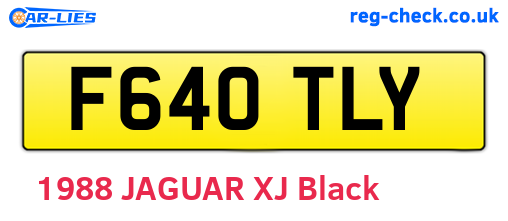 F640TLY are the vehicle registration plates.