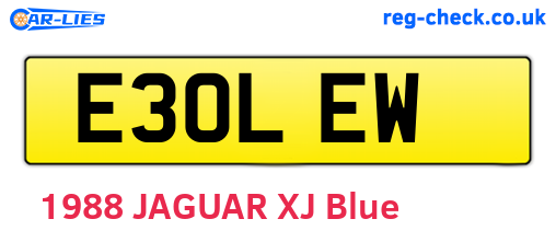E30LEW are the vehicle registration plates.