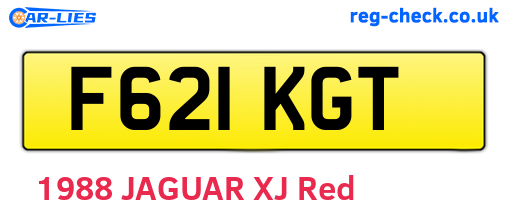 F621KGT are the vehicle registration plates.