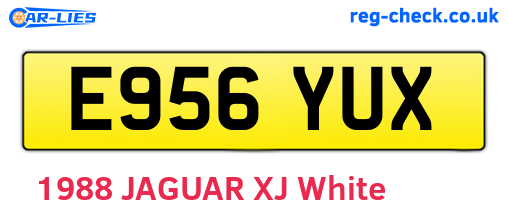 E956YUX are the vehicle registration plates.