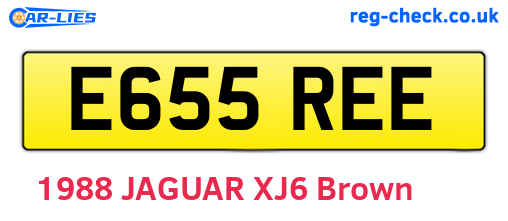 E655REE are the vehicle registration plates.