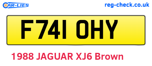 F741OHY are the vehicle registration plates.