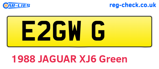 E2GWG are the vehicle registration plates.