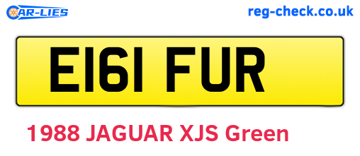 E161FUR are the vehicle registration plates.