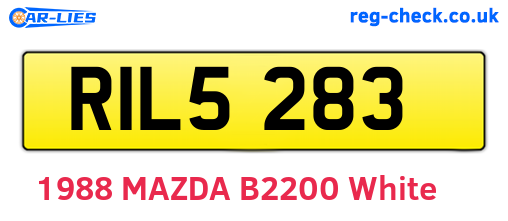RIL5283 are the vehicle registration plates.