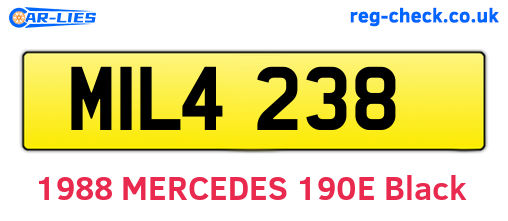 MIL4238 are the vehicle registration plates.
