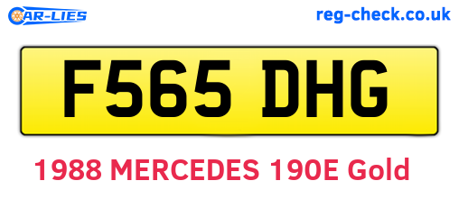 F565DHG are the vehicle registration plates.