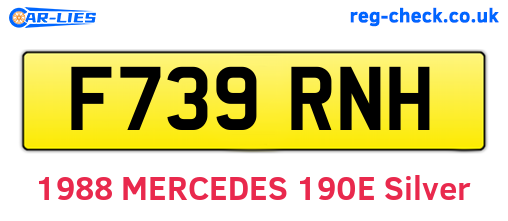 F739RNH are the vehicle registration plates.