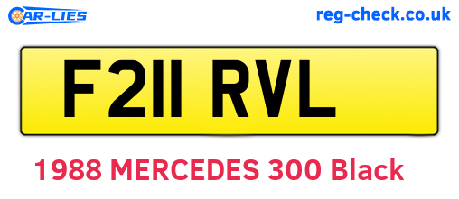 F211RVL are the vehicle registration plates.