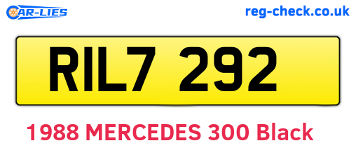 RIL7292 are the vehicle registration plates.