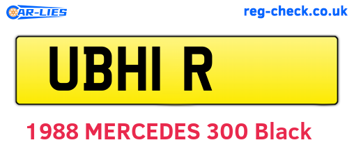 UBH1R are the vehicle registration plates.