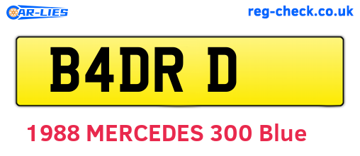 B4DRD are the vehicle registration plates.