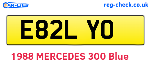 E82LYO are the vehicle registration plates.