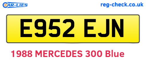 E952EJN are the vehicle registration plates.