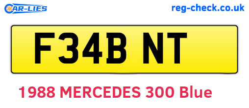 F34BNT are the vehicle registration plates.