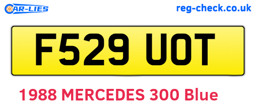 F529UOT are the vehicle registration plates.
