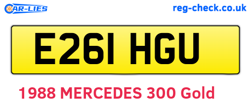 E261HGU are the vehicle registration plates.