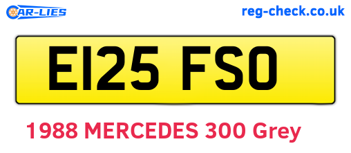 E125FSO are the vehicle registration plates.