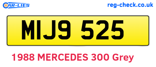 MIJ9525 are the vehicle registration plates.