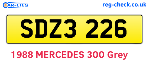 SDZ3226 are the vehicle registration plates.