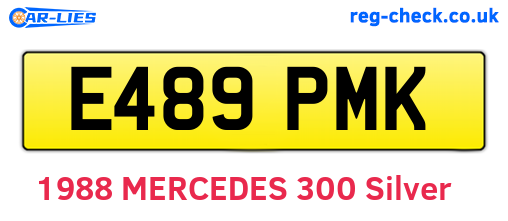 E489PMK are the vehicle registration plates.