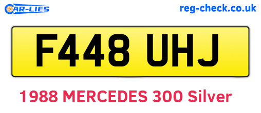 F448UHJ are the vehicle registration plates.