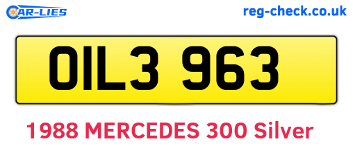 OIL3963 are the vehicle registration plates.